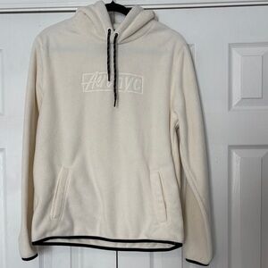 Aeropostale Cream Sherpa Jacket with Black Trim